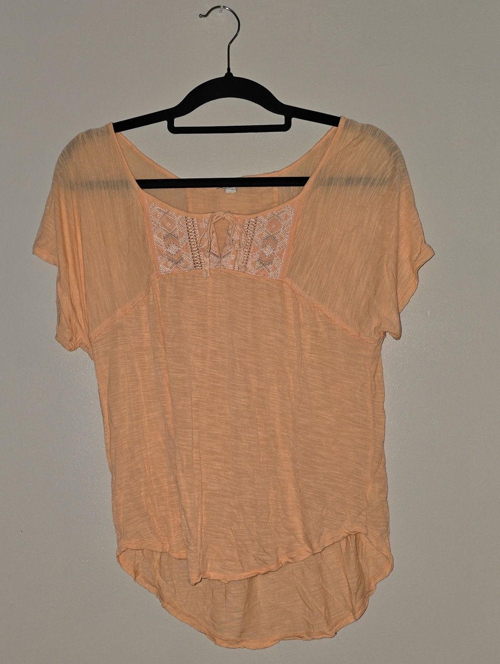 American Eagle Light Peach Short Sleeve Tunic